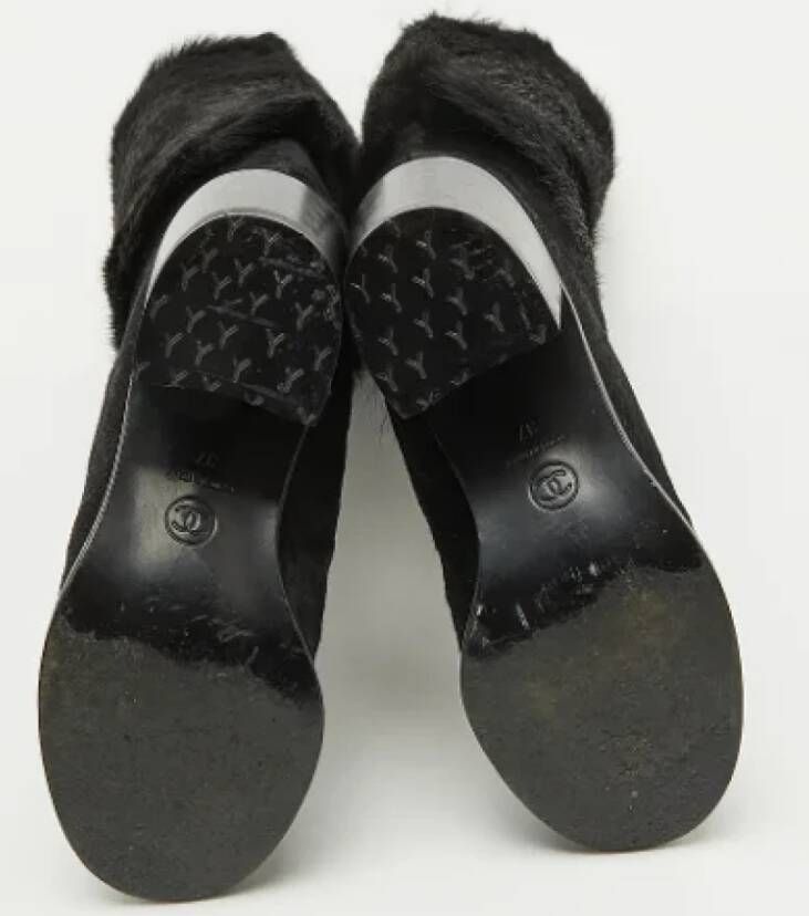 Chanel Vintage Pre-owned Fabric boots Black Dames