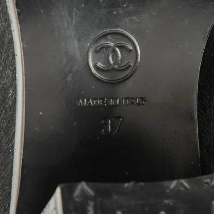 Chanel Vintage Pre-owned Fabric boots Black Dames