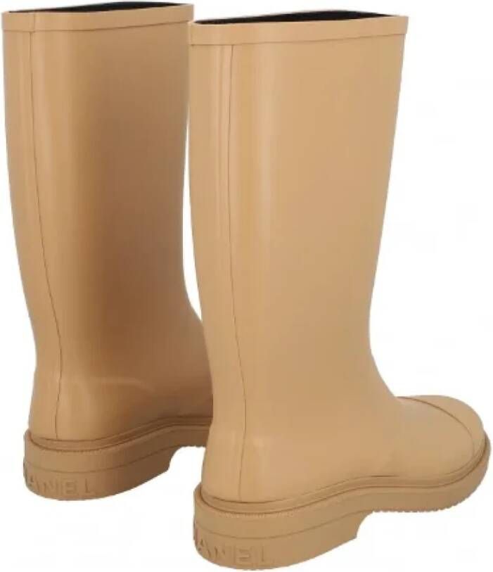 Chanel Vintage Pre-owned Fabric boots Brown Dames