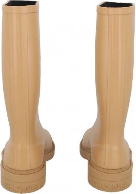 Chanel Vintage Pre-owned Fabric boots Brown Dames