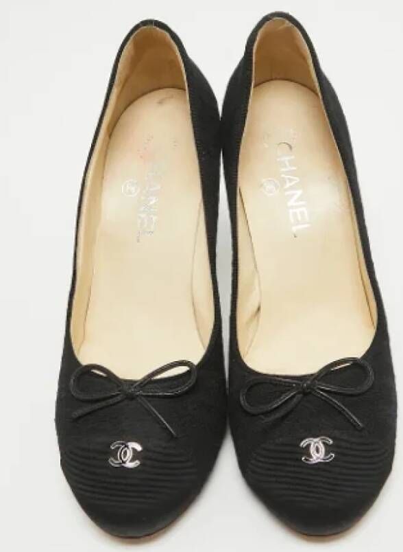 Chanel Vintage Pre-owned Fabric heels Black Dames