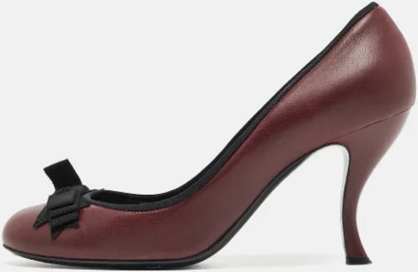 Chanel Vintage Pre-owned Fabric heels Brown Dames