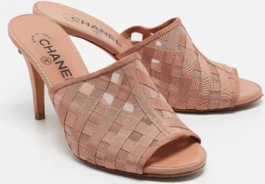 Chanel Vintage Pre-owned Fabric mules Pink Dames