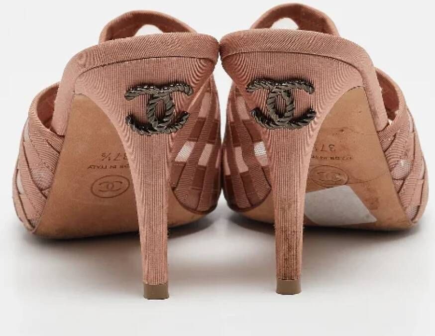 Chanel Vintage Pre-owned Fabric mules Pink Dames