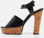 Chanel Vintage Pre-owned Fabric sandals Black Dames - Thumbnail 2