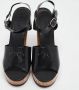 Chanel Vintage Pre-owned Fabric sandals Black Dames - Thumbnail 3