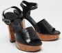 Chanel Vintage Pre-owned Fabric sandals Black Dames - Thumbnail 4