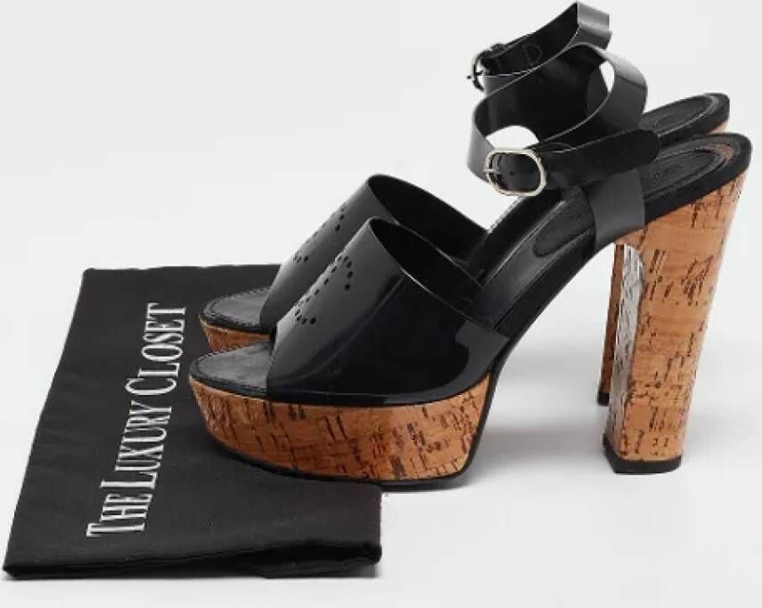 Chanel Vintage Pre-owned Fabric sandals Black Dames