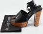 Chanel Vintage Pre-owned Fabric sandals Black Dames - Thumbnail 9