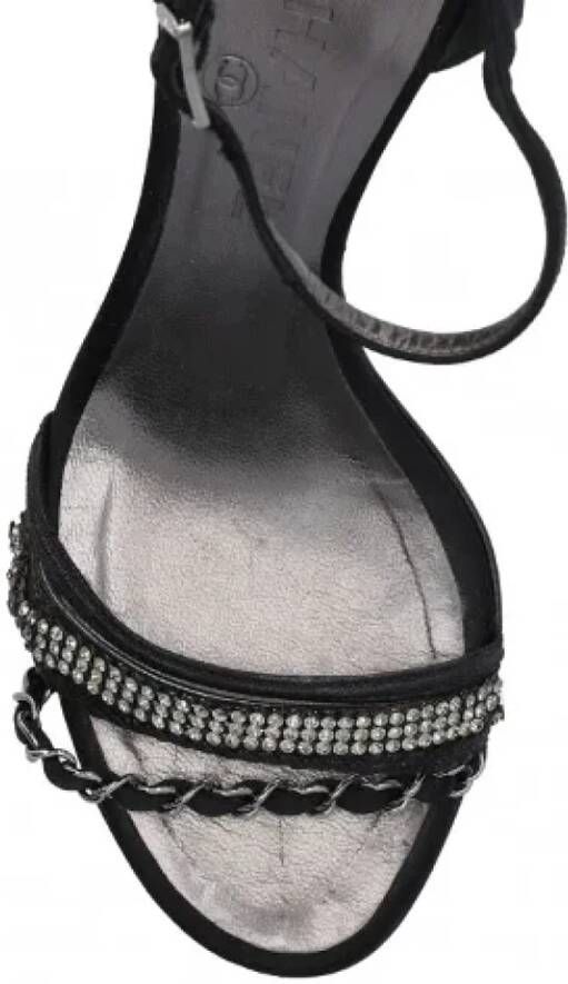 Chanel Vintage Pre-owned Fabric sandals Black Dames