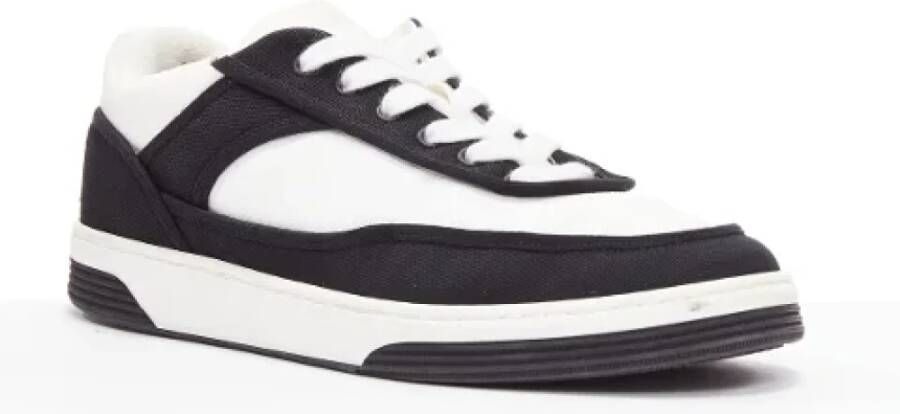 Chanel Vintage Pre-owned Fabric sneakers Black Dames