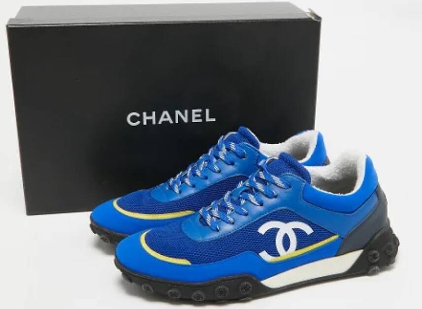 Chanel Vintage Pre-owned Fabric sneakers Blue Dames