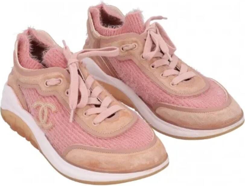 Chanel Vintage Pre-owned Fabric sneakers Pink Dames