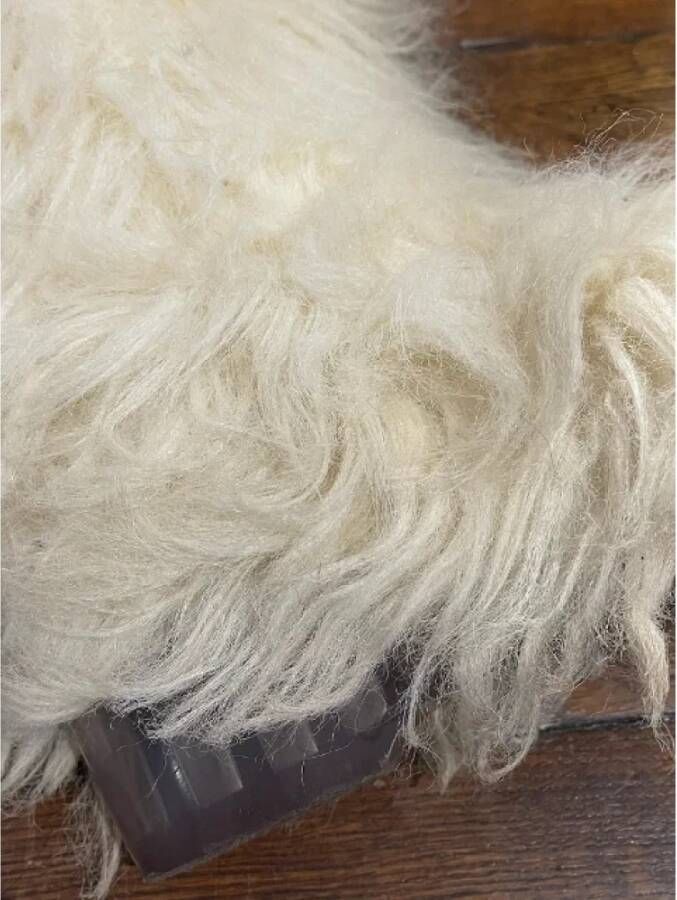 Chanel Vintage Pre-owned Faux Fur boots White Dames