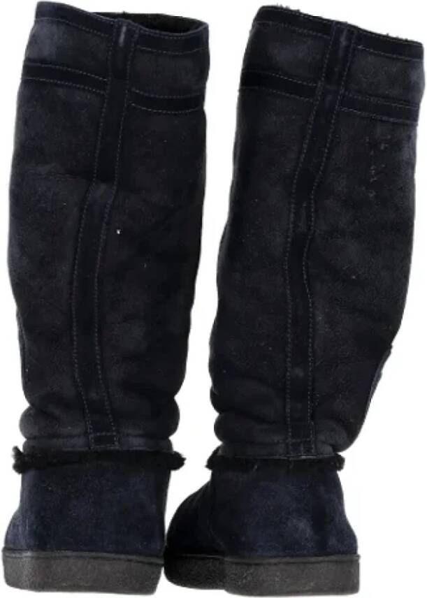 Chanel Vintage Pre-owned Fur boots Black Dames