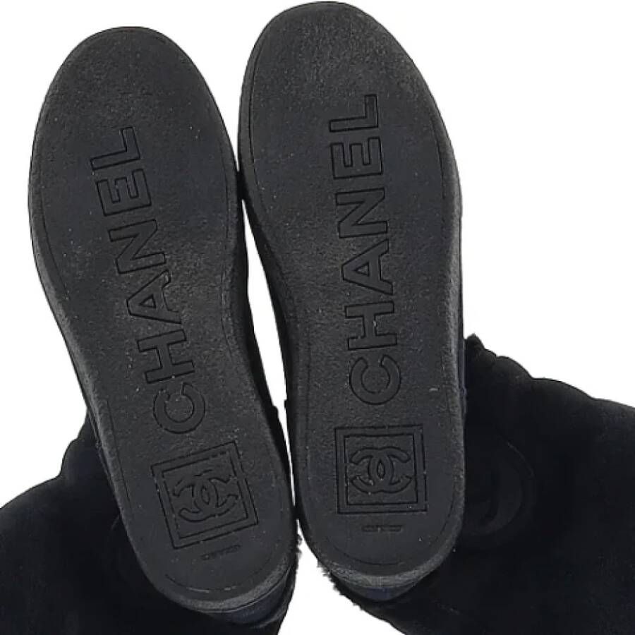 Chanel Vintage Pre-owned Fur boots Black Dames