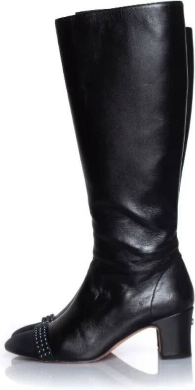 Chanel Vintage Pre-owned Leather boots Black Dames