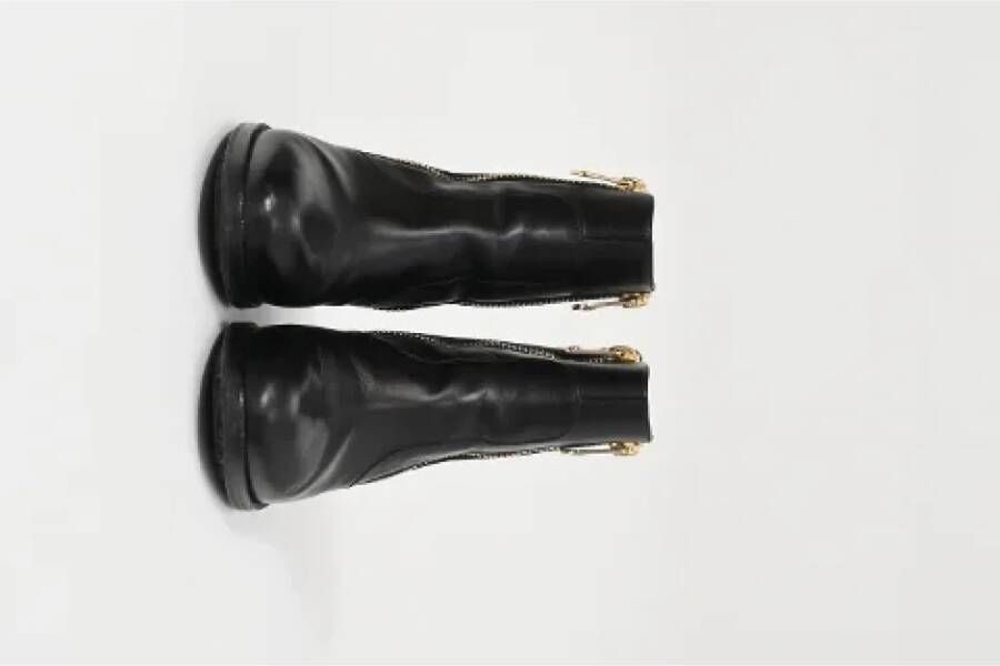 Chanel Vintage Pre-owned Leather boots Black Dames