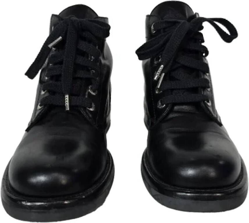 Chanel Vintage Pre-owned Leather boots Black Dames