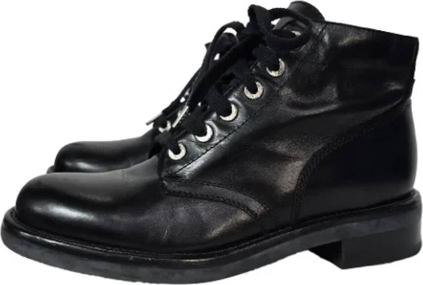 Chanel Vintage Pre-owned Leather boots Black Dames