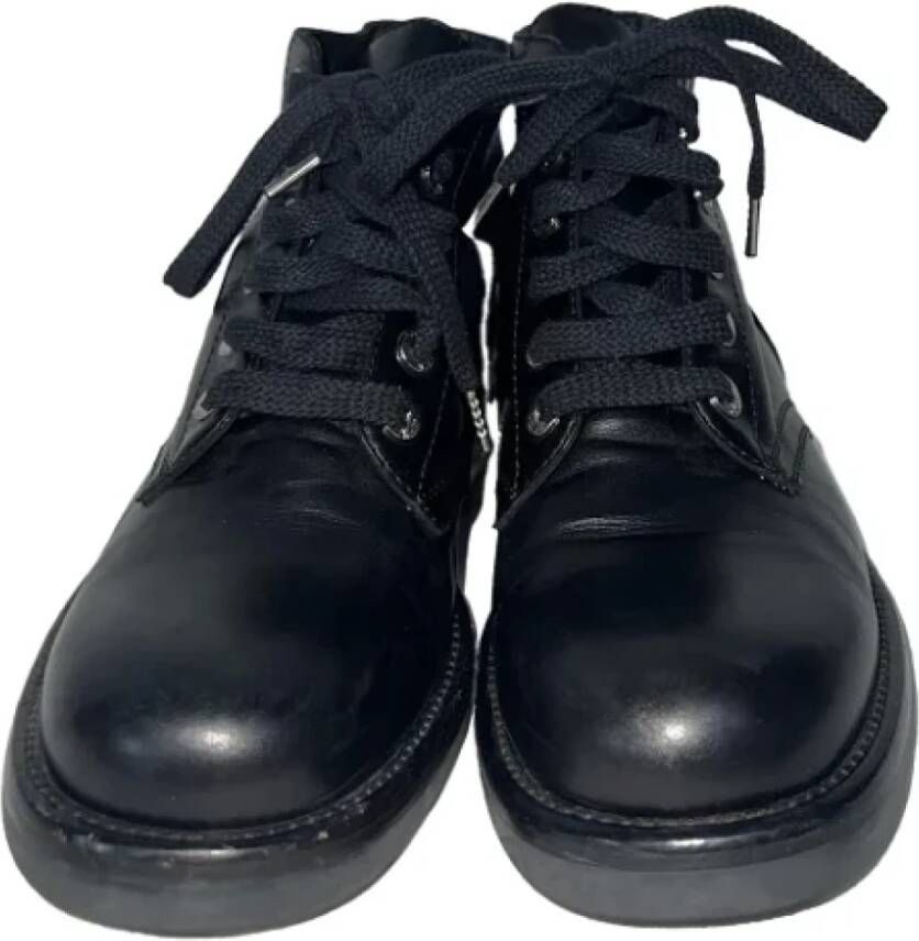 Chanel Vintage Pre-owned Leather boots Black Dames
