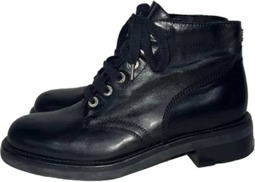 Chanel Vintage Pre-owned Leather boots Black Dames