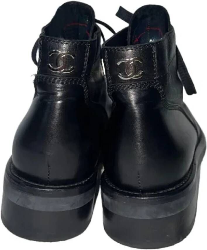 Chanel Vintage Pre-owned Leather boots Black Dames