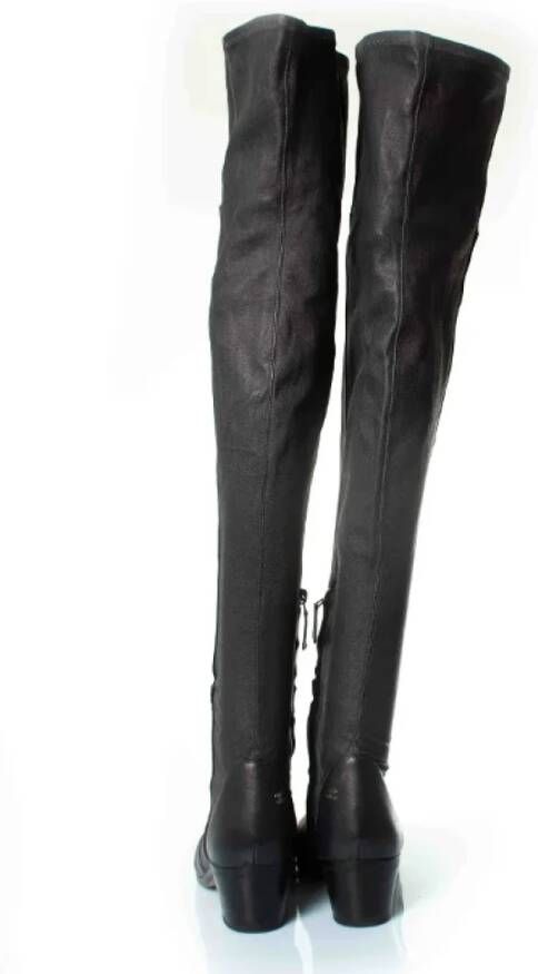 Chanel Vintage Pre-owned Leather boots Black Dames