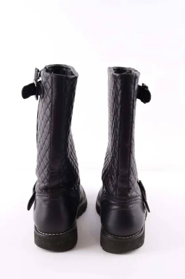 Chanel Vintage Pre-owned Leather boots Black Dames