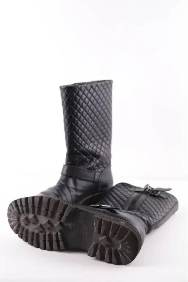 Chanel Vintage Pre-owned Leather boots Black Dames