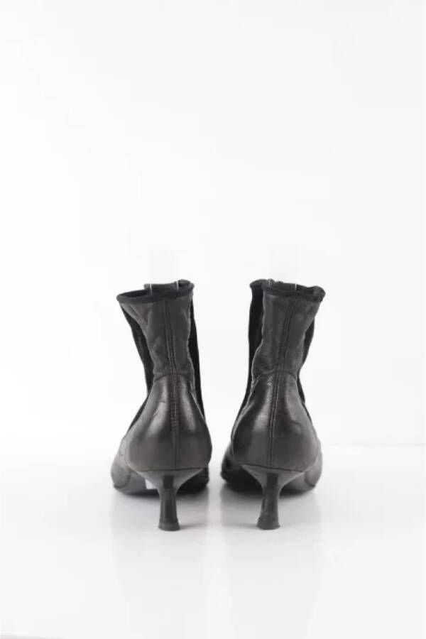 Chanel Vintage Pre-owned Leather boots Black Dames
