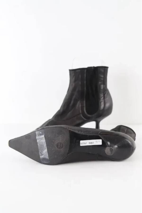 Chanel Vintage Pre-owned Leather boots Black Dames