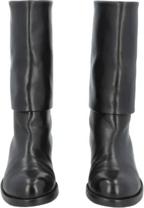 Chanel Vintage Pre-owned Leather boots Black Dames