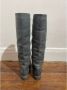 Chanel Vintage Pre-owned Leather boots Gray Dames - Thumbnail 2