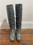 Chanel Vintage Pre-owned Leather boots Gray Dames - Thumbnail 4
