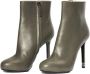 Chanel Vintage Pre-owned Leather boots Gray Dames - Thumbnail 2