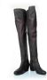 Chanel Vintage Pre-owned Leather boots Gray Dames - Thumbnail 4