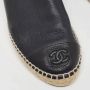 Chanel Vintage Pre-owned Leather espadrilles Black Dames - Thumbnail 6