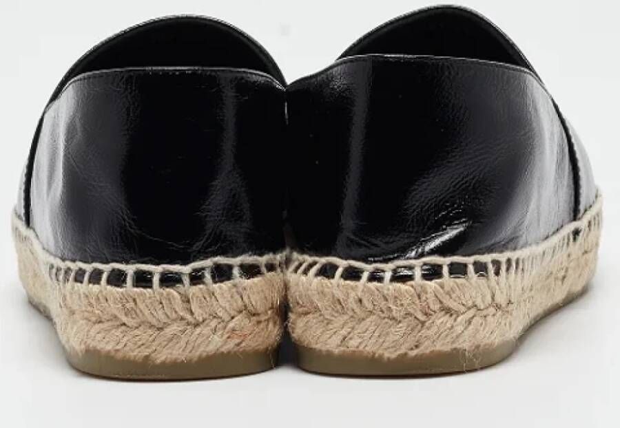 Chanel Vintage Pre-owned Leather espadrilles Black Dames