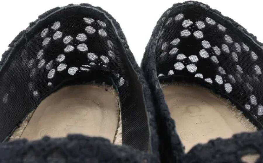 Chanel Vintage Pre-owned Leather espadrilles Black Dames