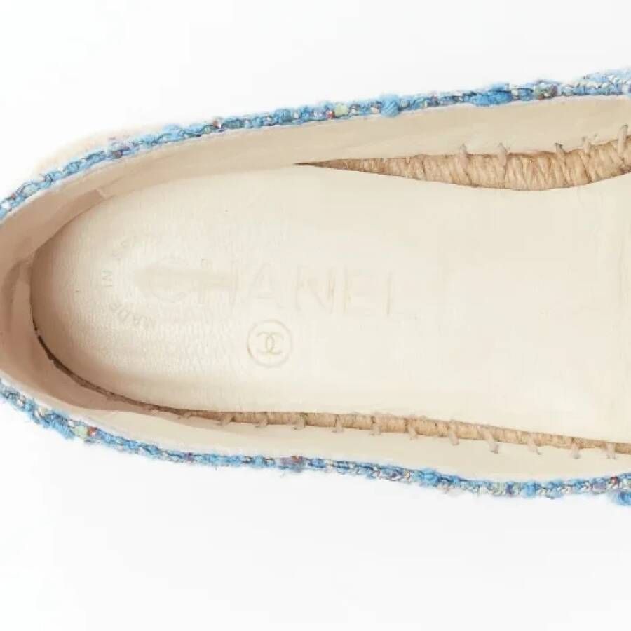 Chanel Vintage Pre-owned Leather espadrilles Blue Dames