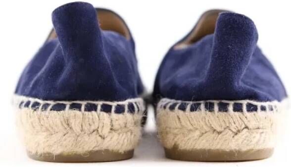 Chanel Vintage Pre-owned Leather espadrilles Blue Dames