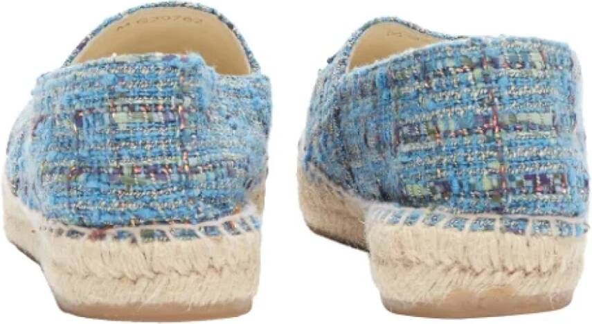 Chanel Vintage Pre-owned Leather espadrilles Blue Dames