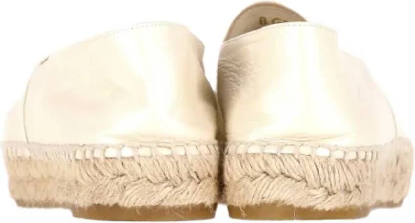 Chanel Vintage Pre-owned Leather espadrilles White Dames