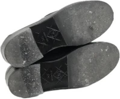 Chanel Vintage Pre-owned Leather flats Black Dames