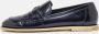 Chanel Vintage Pre-owned Leather flats Blue Dames - Thumbnail 2