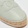 Chanel Vintage Pre-owned Leather flats Green Dames - Thumbnail 6