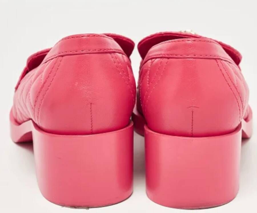 Chanel Vintage Pre-owned Leather flats Pink Dames