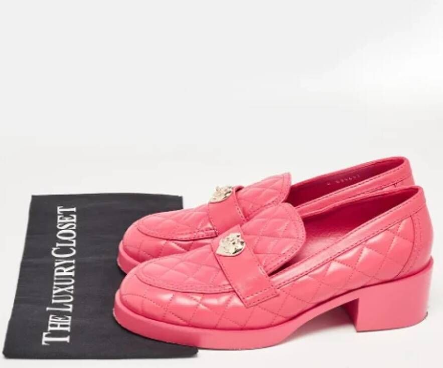 Chanel Vintage Pre-owned Leather flats Pink Dames