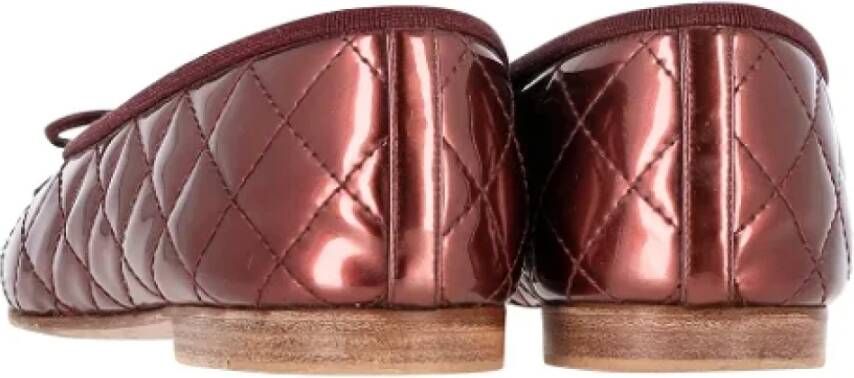 Chanel Vintage Pre-owned Leather flats Red Dames
